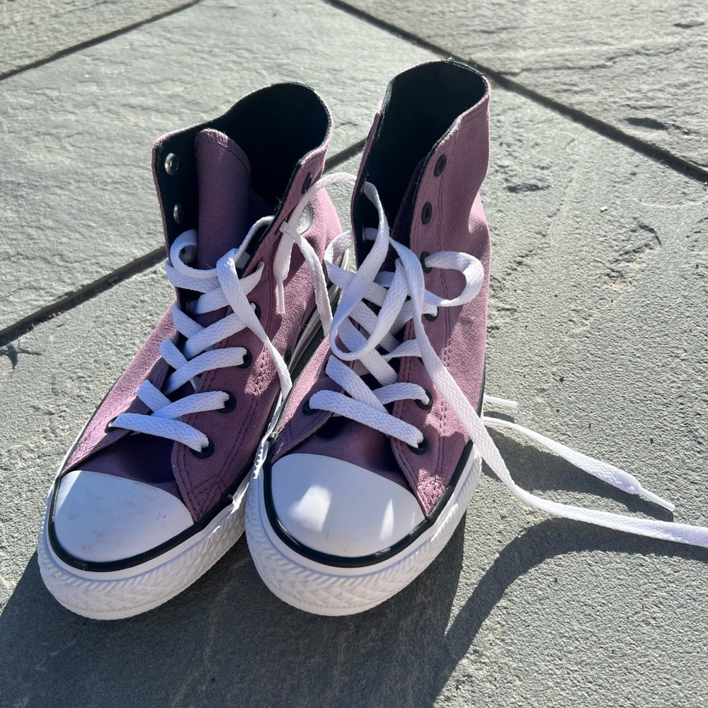 Brand New Purple High-Top Converse with White Laces